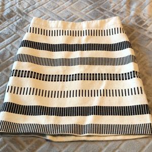 Zara cream and black skirt